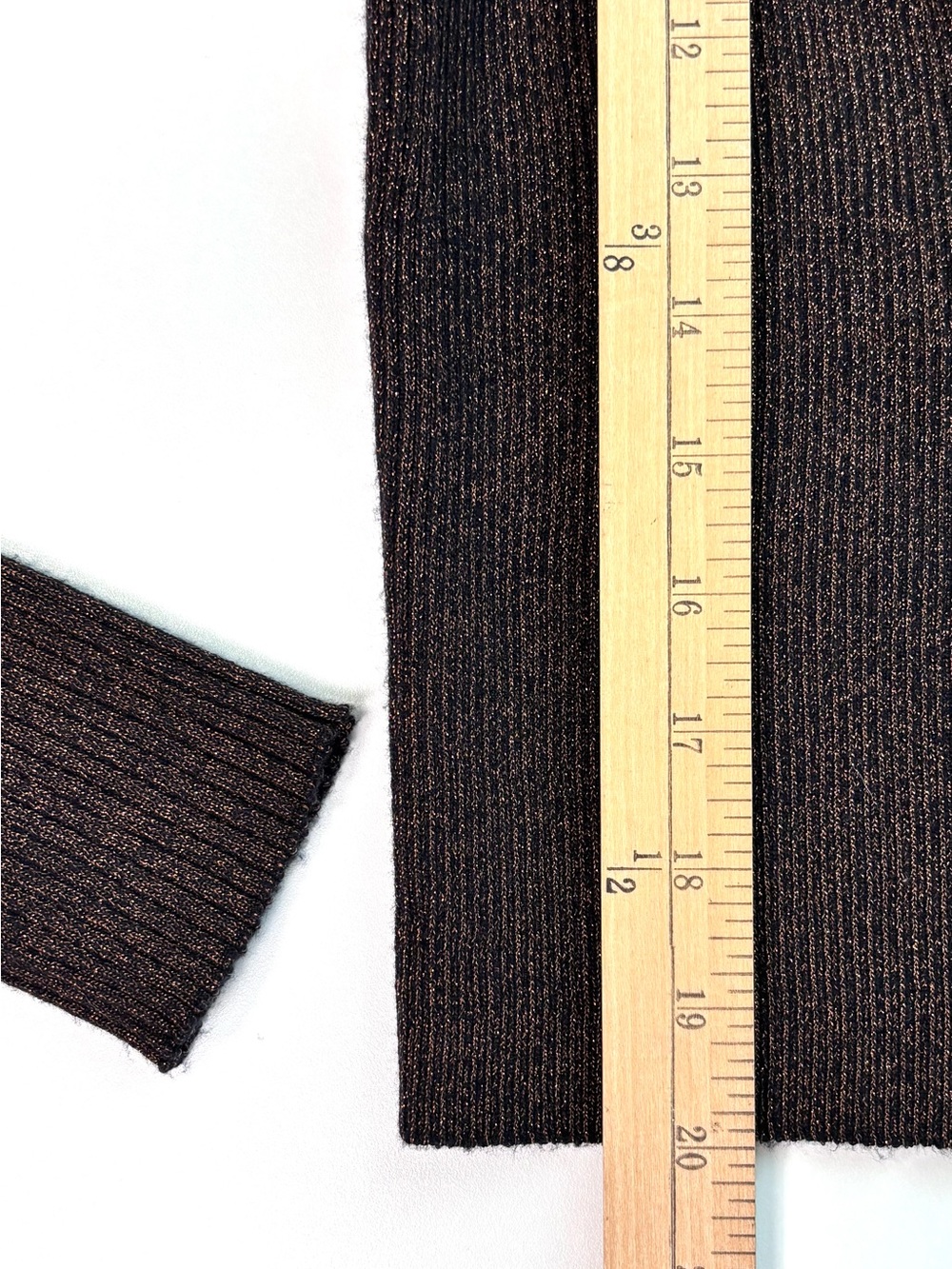 House of Harlow 1960 Metallic Bronze Tie Front Ribbed Sweater Top REVOLVE Large - Picture 11 of 13